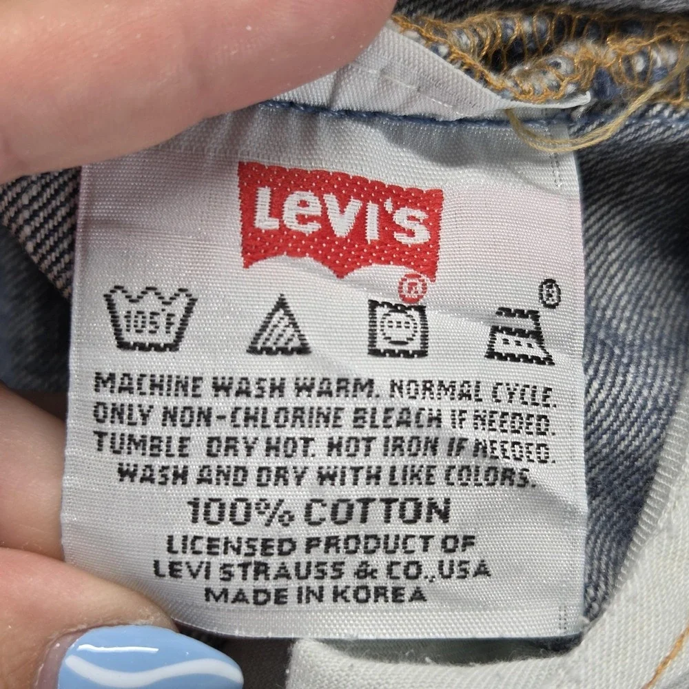 VTG Levis 501 Jeans Mens Blue Medium Wash Straight Regular Button Fly Fits 28x30